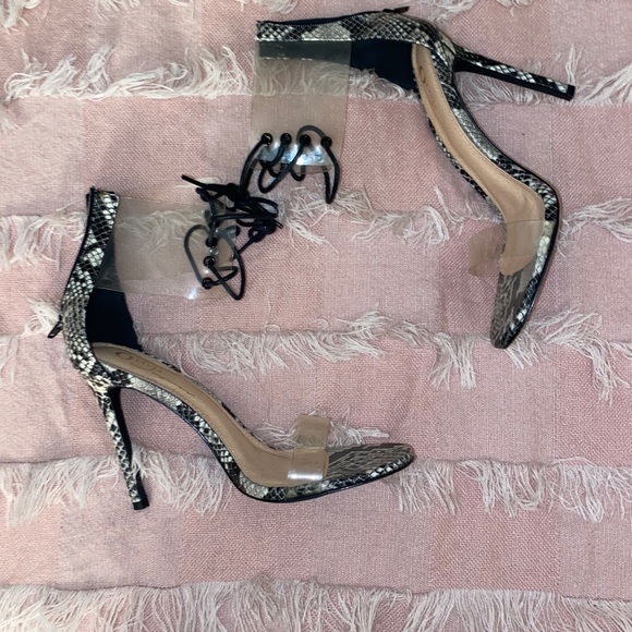 Shoes - Clear Strap Heels